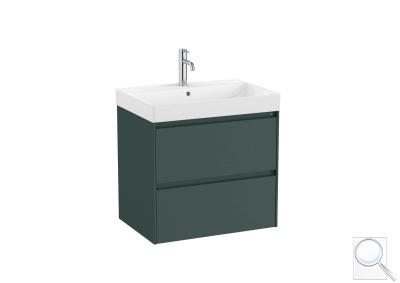 Koupelnová skříňka s umyvadlem Roca ONA 65x64,5x46 cm zelená mat ONA652ZZM obr. 1