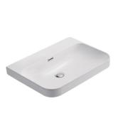 Nábytkové umyvadlo SAT Fusion 60,5x46 cm bílá matná, otvor pro baterii uprostřed SATFUS6046MW. obr. 8&nbsp;