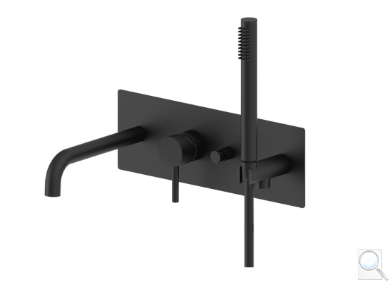 Vanová baterie Paffoni Light včetně podomítkového tělesa černá mat LIG001NO. obr. 1