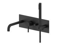 Vanová baterie Paffoni Light včetně podomítkového tělesa černá mat LIG001NO