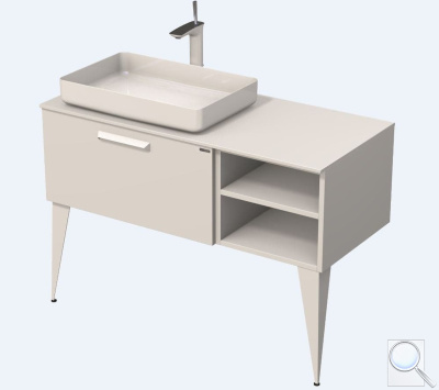 Koupelnová skříňka pod umyvadlo Naturel Luxe 110x36x50 cm bílá mat dřevodekor LUXE110LBMBU. 