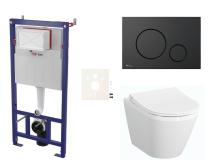 Závěsný WC set SAT do lehkých stěn / předstěnová montáž+ WC VitrA Integra SIKOSSINTRESU68K