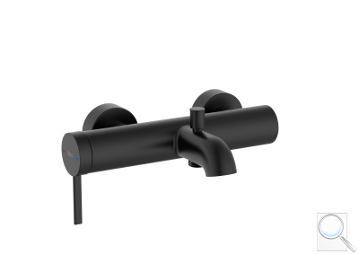 Vanová baterie Roca Ona bez sprchového setu 150 mm černá mat A5A029ENB0. obr. 1