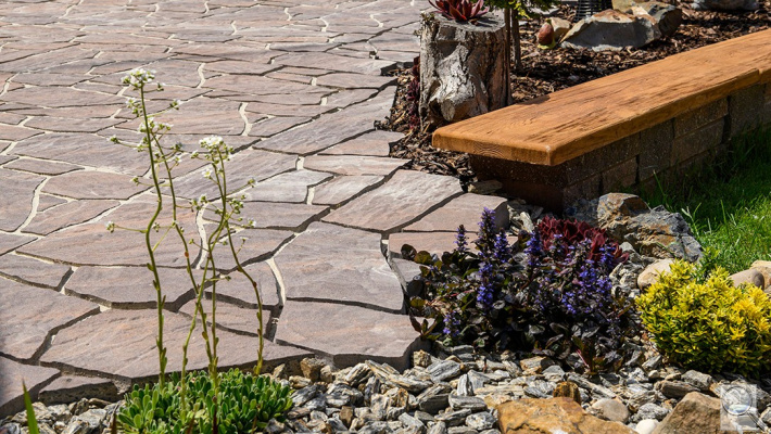 Venkovní betonová dlažba CSB CANTERA. povrch RELIÉF - barva NATURCOLOR CAOBA