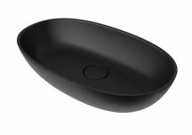 Umyvadlo na desku SAT Aula 60x36 cm černá mat bez otvoru pro baterii, bez přepadu SATAU6036C