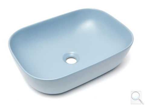 Umyvadlo na desku SAT Infinitio 45,5x32,5 cm tmavě modrá mat bez přepadu SATINF4532DBLM. obr. 1