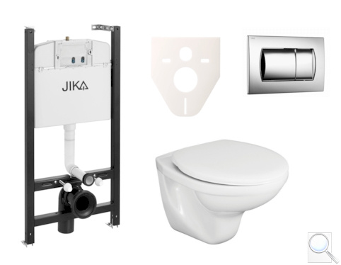 Závěsný WC set Jika do lehkých stěn / předstěnová montáž+ WC Fayans Neo SIKOJSJ2. obr. 1