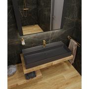 Umyvadlo SAT Infinitio 100,4x46,5 cm černá mat otvor pro baterii uprostřed SATINF10046BKM. obr. 9&nbsp;