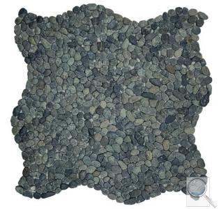 Kamenná mozaika Mosavit Mini pebbles negro černá