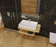 Umyvadlo SAT Infinitio 80,5x46,5 cm otvor pro baterii uprostřed SATINF8046 (obr. 9)