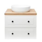 Koupelnová skříňka s krycí deskou Naturel Forli 80x53x46 cm bílá lesk FORLI80BID. &nbsp;(3)