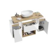 Koupelnová skříňka nízká s košem na prádlo plnovýsuv s todahem Naturel Stilla 30x60x45 cm bílá lesk STILLAA03001KOS. obr. 2