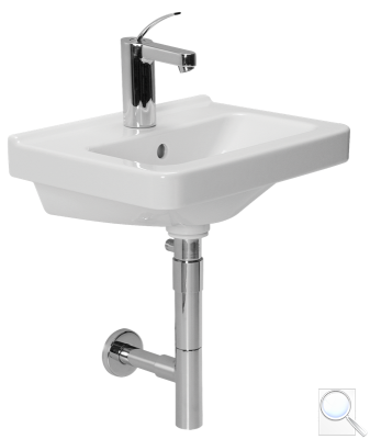 Umývátko Jika Cubito 45x34 cm otvor pro baterii uprostřed H8114220001041. 
