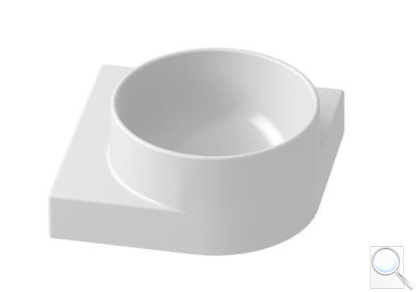 Umývátko Ravak Yard 28x28 cm otvor pro baterii, bez přepadu XJX01228000. obr. 1