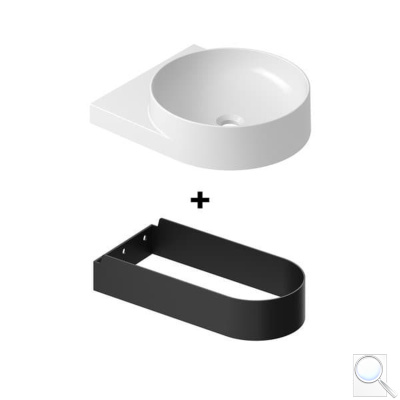 Umyvadlo Ravak Yard 40,5x12,5x50 cm s černou konzolí X000001530. obr. 1