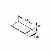 Polička Huppe Select+ stříbrná matná SL2101087. Technický nákres&nbsp;