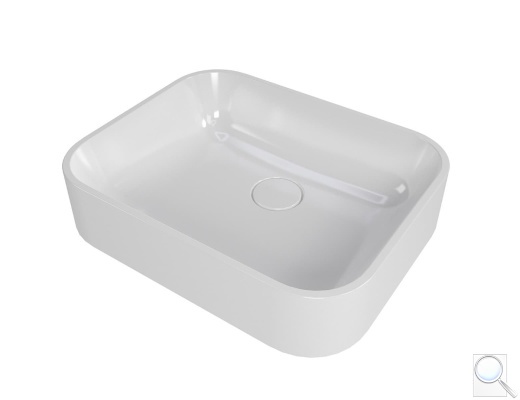 Umyvadlo na desku SAT Aula 50x40 cm bez otvoru pro baterii, bez přepadu SATAU5040. obr. 1