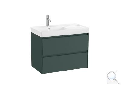 Koupelnová skříňka s umyvadlem Roca ONA 80x64,5x46 cm zelená mat ONA802ZZML obr. 1