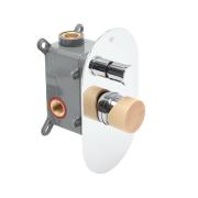 Vanová baterie SAT Fusion včetně podomítkového tělesa dřevo SATBSFU215DS. obr. 2&nbsp;