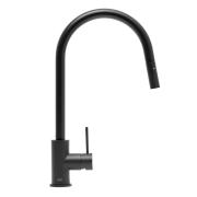 Dřezová baterie SAT Aurum s vytahovací sprškou, 2 proudy černá matná SATBAUR286C. &nbsp;(4)