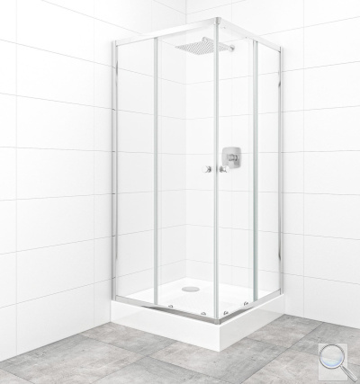 Sprchový kout čtverec 80x80x185 cm, 90x90x185 cm Multi Basic. Provedení Chrom profil