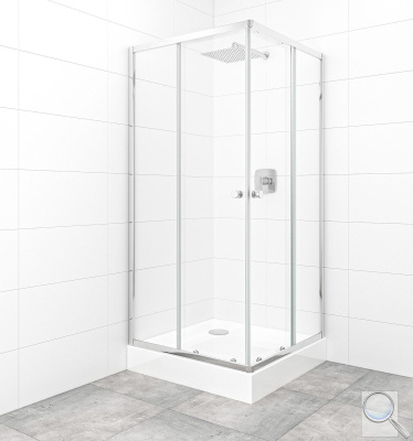 Sprchový kout čtverec 80x80x185 cm, 90x90x185 cm Multi Basic. Provedení Chrom profil
