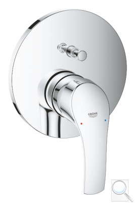 Sprchová baterie Grohe Eurosmart bez podomítkového tělesa chrom 24043002. 
