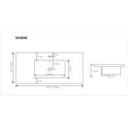 Nábytkové umyvadlo Naturel Modena 101x46 cm otvor pro baterii uprostřed M10046. obr. 2