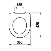 WC sedátko Jika Lyra plus thermoplast bílá H8933870000001. Technický nákres 