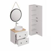 Koupelnová sestava s umyvadlem včetně umyvadlové baterie, vtoku a sifonu Naturel Forli bílá KSETFORLI8. obr. 2