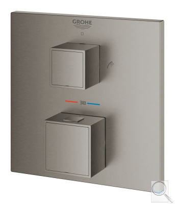 Termostat Grohe Grohtherm Cube bez podomítkového tělesa kartáčovaný Hard Graphite 24155AL0. obr. 1