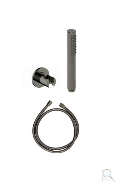 Vanový set SAT Dark s držákem sprchy a sprchovou hadicí PVD Gun Metal SATBSVSDA. obr. 1