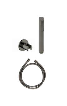 Vanový set SAT Dark s držákem sprchy a sprchovou hadicí PVD Gun Metal SATBSVSDA