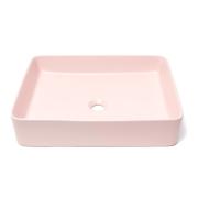 Umyvadlo na desku SAT Infinitio 50x40 cm růžová mat bez přepadu SATINF5040PM. obr. 2&nbsp;