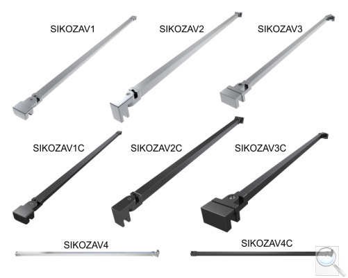 Upevňovací rameno 120 cm SAT Walk-in. 