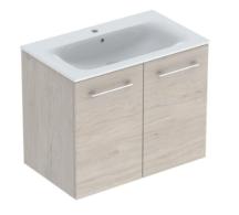 Koupelnová skříňka s umyvadlem Geberit Selnova 80x50,2x65,2 cm ořech hickory světlý 501.259.00.1