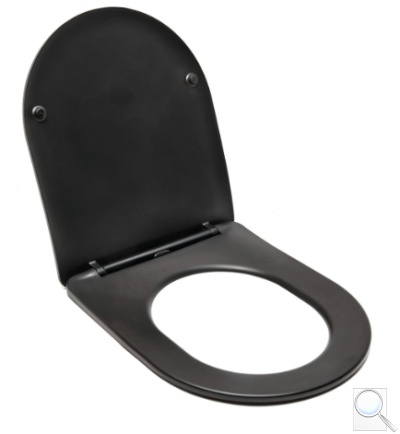 WC sedátko SAT Infinitio zakulacené černé SATINFPBKM. obr. 1