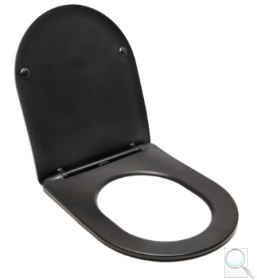 WC sedátko SAT Infinitio zakulacené černé SATINFPBKM. obr. 1