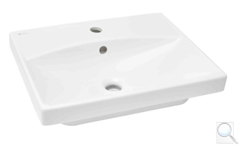 Umyvadlo SAT Brevis 50,5x40 cm otvor pro baterii uprostřed SATBRE5040S. obr. 1