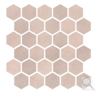 Mozaika Cir Materia Prima pink velvet hexagon růžová