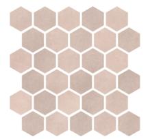 Mozaika Cir Materia Prima pink velvet hexagon růžová