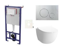 Závěsný WC set SAT do lehkých stěn / předstěnová montáž+ WC VitrA Sento SIKOSSSEN71K