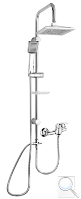 Sprchový systém Multi s pákovou baterií chrom MULTIPIPEHBAT. 