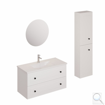 Koupelnová sestava s umyvadlem včetně umyvadlové baterie, vtoku a sifonu Naturel Forli bílá KSETFORLI3. obr. 1