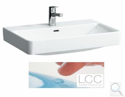 Umyvadlo Laufen Pro S 55x46,5 cm, 65x46,5 cm, 70x46,5 cm otvor pro baterii uprostřed obr. 1