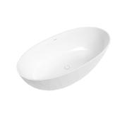 Volně stojící vana SAT Meda 167x82,3 cm litý mramor levá i pravá bílá SATME1670. obr. 5&nbsp;