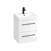 Koupelnová skříňka s umyvadlem Cersanit Medley 50x59x40 cm bílá lesk S801-353-DSM (obr. 3)