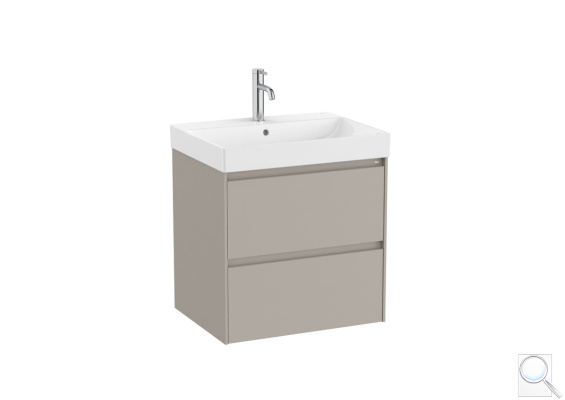 Koupelnová skříňka s keramickým umyvadlem Roca Ona 60x64,5x46 cm písková mat ONA602ZPM. obr. 1