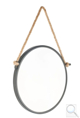 Zrcadlo Naturel 60 cm černá matná ZLAN60C. obr. 1