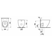 WC stojící Laufen Pro vario odpad H8229560000001. Technický nákres 